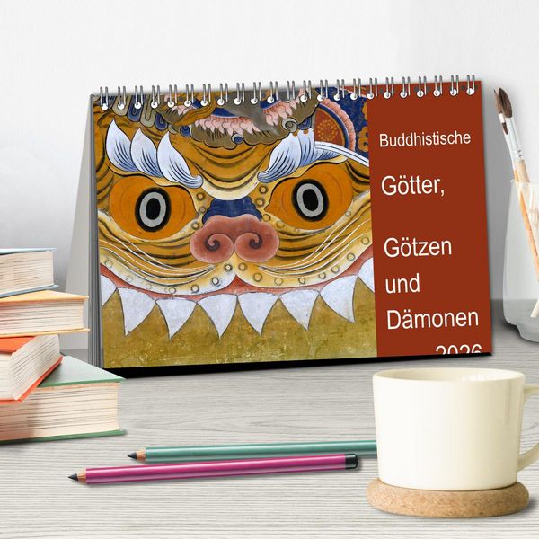 Produktbild: Buddhistische G&ouml;tter, G&ouml;tzen und D&auml;monen (Tischkalender 2026 DIN A5 quer), CALVENDO Monatskalender
