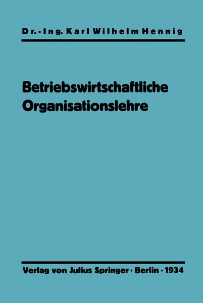 Produktbild: Einf&uuml;hrung in die betriebswirtschaftliche Organisationslehre