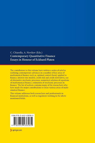 Produktbild: Contemporary Quantitative Finance