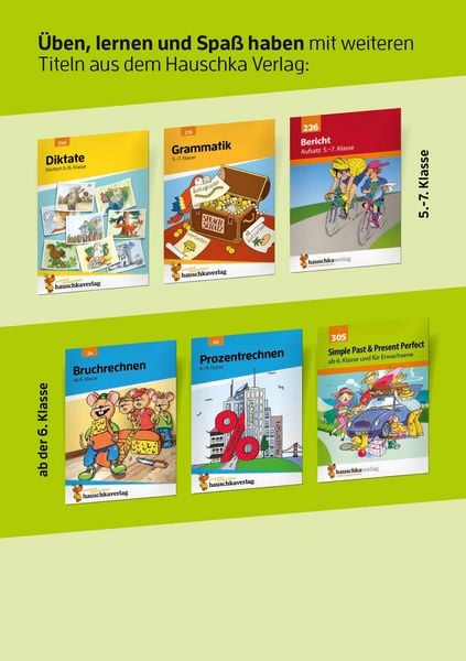 Produktbild: Wichtige Grammatikbereiche. Englisch 6. Klasse, A5-Heft