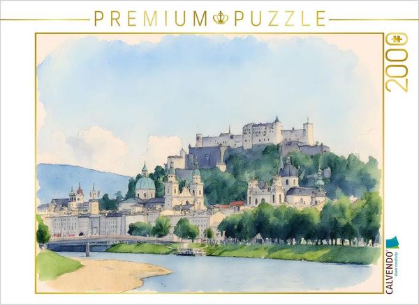 Produktbild: CALVENDO Puzzle Blick auf Burg Hohensalzburg und Salzburg | 2000 Teile Lege-Gr&ouml;&szlig;e 90x67cm Foto-Puzzle f&uuml;r gl&uuml;ckliche Stunden