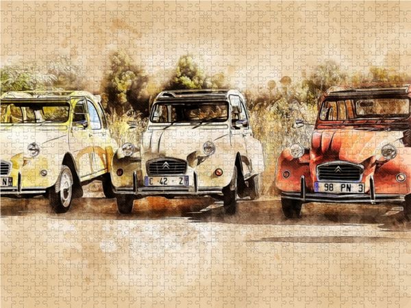 Produktbild: CALVENDO Puzzle Die Ente, Deux Chevaux, 2CV 1000 Teile Lege-Gr&ouml;&szlig;e 64 x 48 cm Foto-Puzzle Bild von Peter Roder