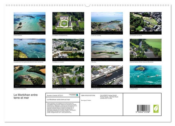 Produktbild: Le Morbihan entre terre et mer (Calendrier mural 2026 DIN A2 vertical) calendrier de bureau