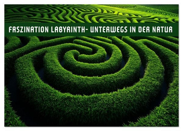 Faszination LABYRINTH - unterwegs in der Natur (Tischkalender 2026 DIN A5 quer), CALVENDO Monatskalender