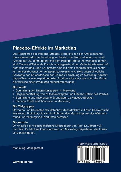 Produktbild: Placebo-Effekte im Marketing