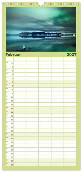 Produktbild: Familienplaner 2027 - Magische Natur - Unsere sch&ouml;ne Welt mit 5 Spalten (Wandkalender, 21 x 45 cm) CALVENDO