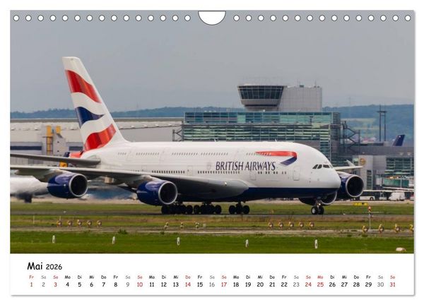 Produktbild: Airliners in Frankfurt (Wandkalender 2026 DIN A4 quer), CALVENDO Monatskalender