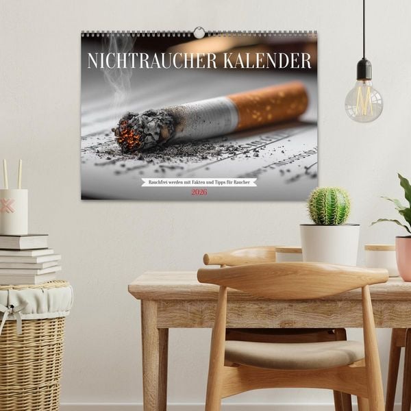 Produktbild: Nichtraucher Kalender - Rauchfrei werden mit Fakten und Tipps f&uuml;r Raucher (Wandkalender 2026 DIN A3 quer), CALVENDO Monatskalender