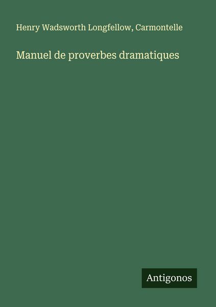 Produktbild: Manuel de proverbes dramatiques