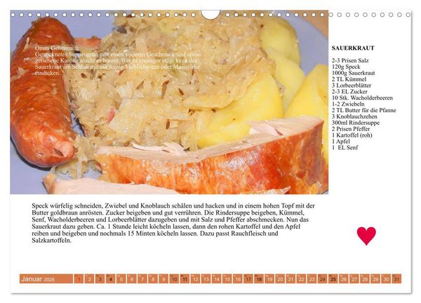 Produktbild: &Ouml;sterreichische Hauptgerichte. K&uuml;chenkalender mit den Klassikern! (Wandkalender 2026 DIN A3 quer), CALVENDO Monatskalender