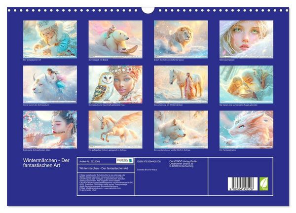 Produktbild: Winterm&auml;rchen - Der fantastischen Art (Wandkalender 2027 DIN A3 quer), CALVENDO Monatskalender