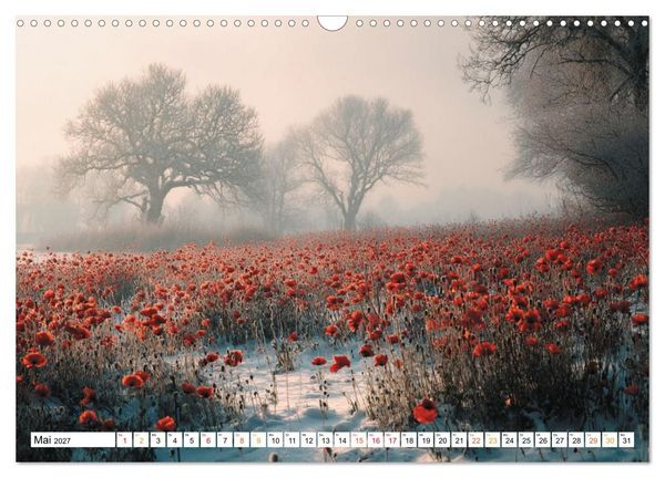 Produktbild: Mohn im Atem des Winters (Wandkalender 2027 DIN A3 quer), CALVENDO Monatskalender