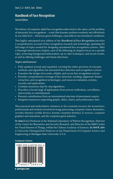 Produktbild: Handbook of Face Recognition