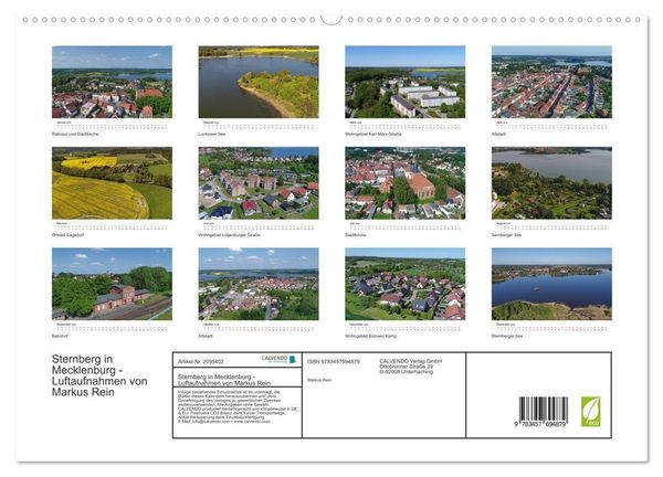 Produktbild: Sternberg in Mecklenburg - Luftaufnahmen von Markus Rein (hochwertiger Premium Wandkalender 2026 DIN A2 quer), Kunstdruck in Hochglanz