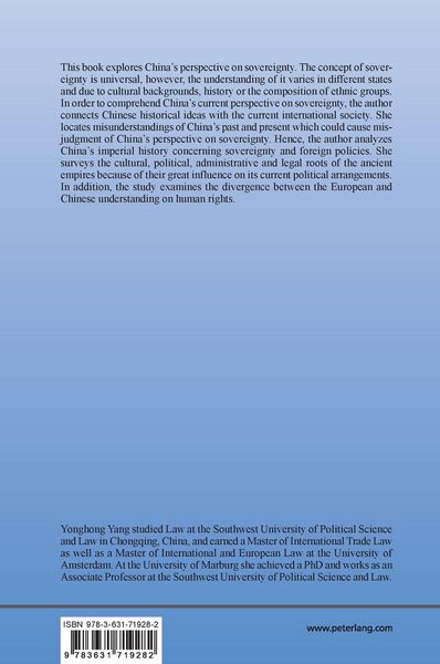 Produktbild: Sovereignty in China&rsquo;s Perspective