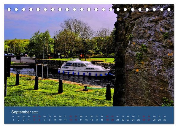 Produktbild: Auf dem Shannon - Mit dem Boot durch Irland (Tischkalender 2026 DIN A5 quer), CALVENDO Monatskalender