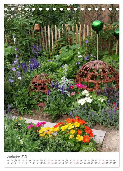 Produktbild: Heureux au jardin (Calendrier de bureau 2026 DIN A5 horizontal), CALVENDO calendrier mensuel