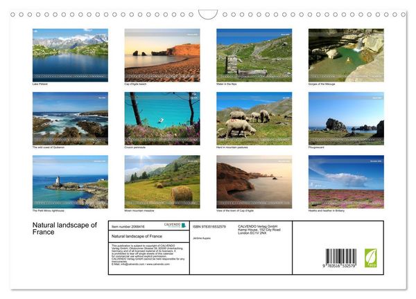Produktbild: Natural landscape of France (Wall Calendar 2026 DIN A3 landscape), CALVENDO 12 Month Wall Calendar