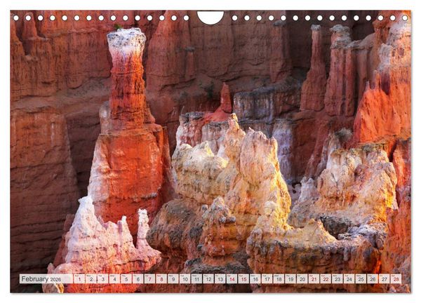 Produktbild: Bryce Canyon, Sunrise and Sunset points (Wall Calendar 2026 DIN A4 landscape), CALVENDO 12 Month Wall Calendar