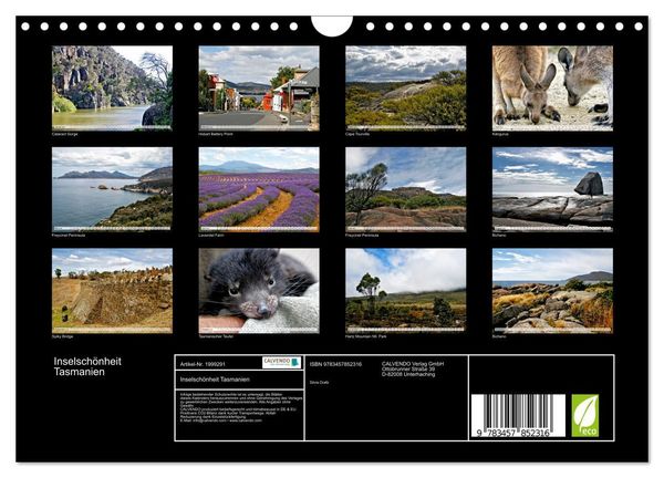 Produktbild: Inselsch&ouml;nheit Tasmanien (Wandkalender 2026 DIN A4 quer), CALVENDO Monatskalender
