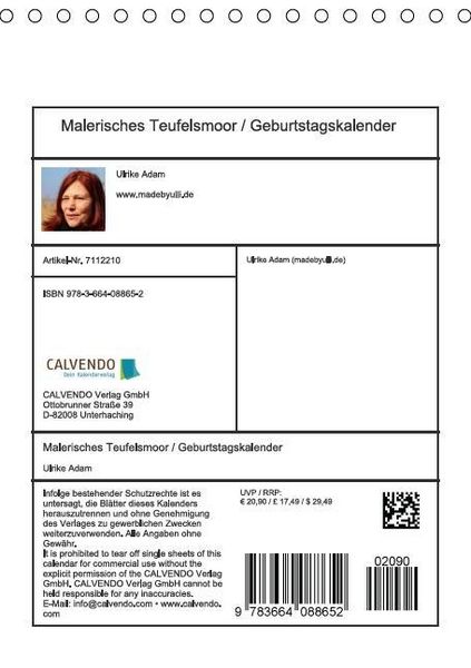 Produktbild: Malerisches Teufelsmoor (Tischkalender immerw&auml;hrend DIN A5 hoch)