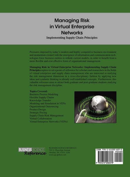 Produktbild: Managing Risk in Virtual Enterprise Networks