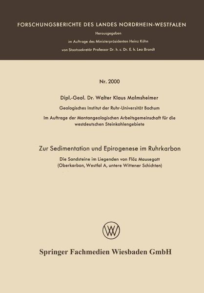Produktbild: Zur Sedimentation und Epirogenese im Ruhrkarbon