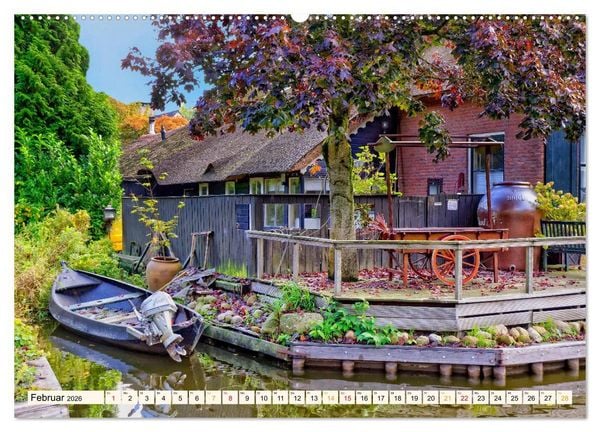 Produktbild: Reise durch die Niederlande - Giethoorn in der Provinz Overijssel (hochwertiger Premium Wandkalender 2026 DIN A2 quer), Kunstdruck in Hochglanz