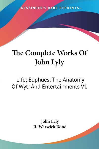 Produktbild: The Complete Works Of John Lyly