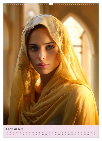 Produktbild: Arabische Prinzessinnen Fantasiebilder (Wandkalender 2026 DIN A2 hoch), CALVENDO Monatskalender