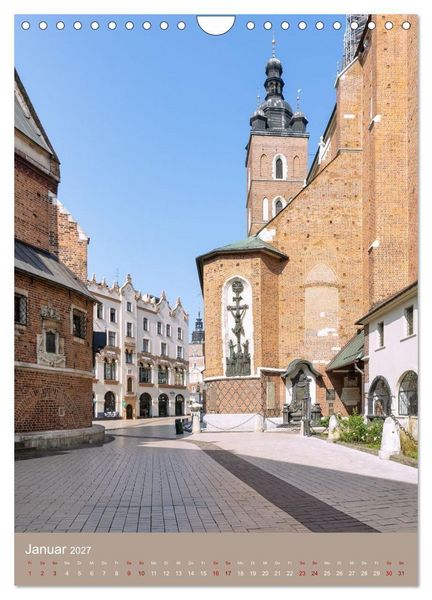 Produktbild: Zeitloses Krakau. Zwischen K&ouml;nigen, Kirchen und Kopfsteinpflaster (Wandkalender 2027 DIN A4 hoch), CALVENDO Monatskalender