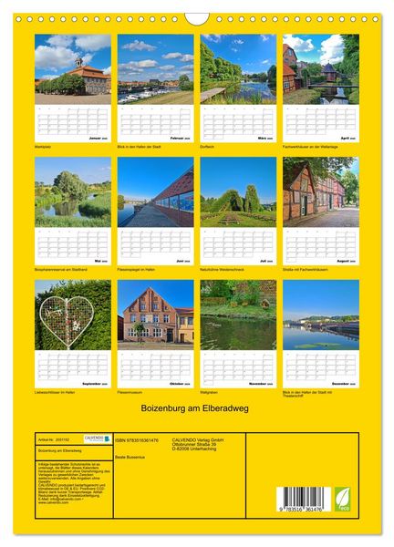 Produktbild: Boizenburg am Elberadweg (Wandkalender 2026 DIN A3 hoch), CALVENDO Monatskalender
