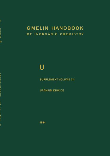 Produktbild: Uranium Dioxide, UO2, Preparation and Crystallographic Properties