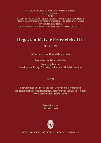 Produktbild: Regesten Kaiser Friedrichs III. (1440-1493)