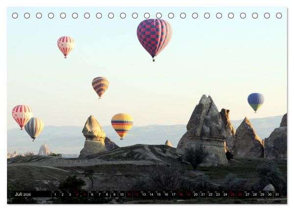 Produktbild: Ballonfahrt - Faszination und Abenteuer (Tischkalender 2026 DIN A5 quer), CALVENDO Monatskalender