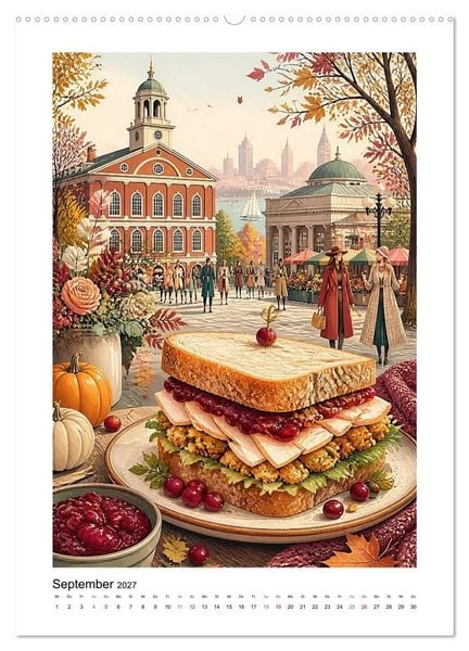 Produktbild: GEMALTE GAUMENFREUDEN - Sandwiches (Wandkalender 2027 DIN A2 hoch), CALVENDO Monatskalender