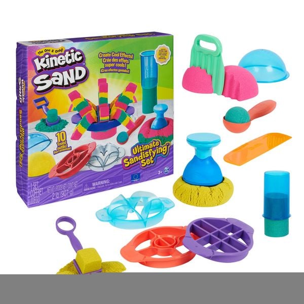 Kinetic Sand Ultimate Sandisfying Set mit 907 g Kinetic Sand und 10 Werkzeugen