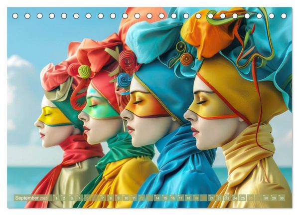 Produktbild: Wundervoll surreale venezianische Szenerien (Tischkalender 2026 DIN A5 quer), CALVENDO Monatskalender
