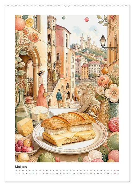 Produktbild: GEMALTE GAUMENFREUDEN - Sandwiches (Wandkalender 2027 DIN A2 hoch), CALVENDO Monatskalender