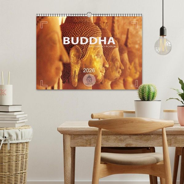 Produktbild: BUDDHA - Ein sanftes L&auml;cheln (Wandkalender 2026 DIN A3 quer), CALVENDO Monatskalender
