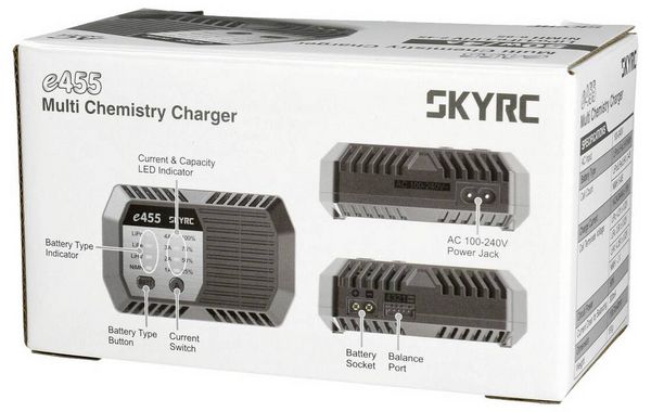 Produktbild: SKYRC e455 AC Modellbau-Ladeger&auml;t 4A LiIon, LiPo, NiMH