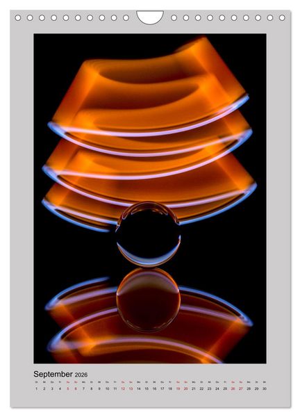 Produktbild: Lensball - Lichtmalerei in der Glaskugel (Wandkalender 2026 DIN A4 hoch), CALVENDO Monatskalender