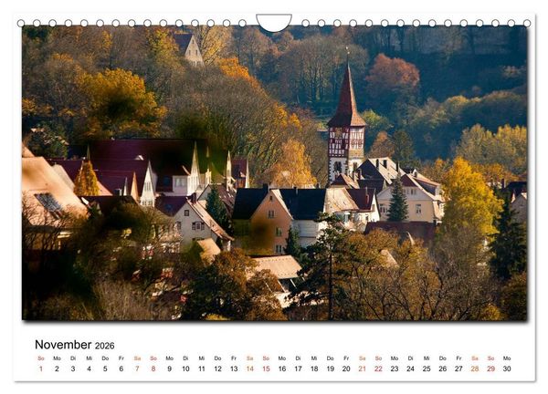 Produktbild: Aus der Ferne: Schw&auml;bisch Hall 2026 (Wandkalender 2026 DIN A4 quer), CALVENDO Monatskalender