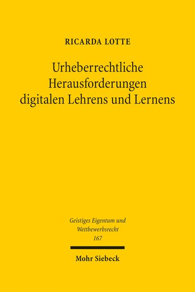 Produktbild: Lotte, R: Urheberrechtliche Herausforderungen digitalen Lehr