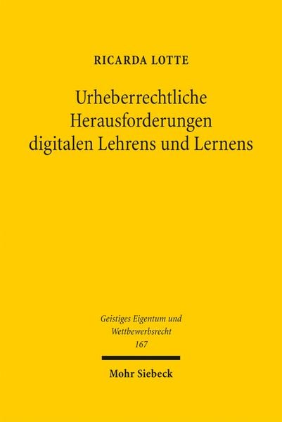 Produktbild: Urheberrechtliche Herausforderungen digitalen Lehrens und Lernens