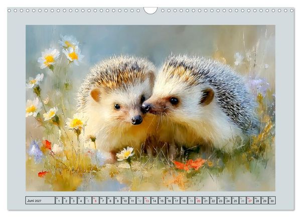 Produktbild: Igel. Kleine Gl&uuml;cksbringer im Garten (Wandkalender 2027 DIN A3 quer), CALVENDO Monatskalender