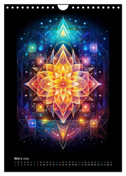 Produktbild: Fractale Mandalas (Wandkalender 2026 DIN A4 hoch), CALVENDO Monatskalender