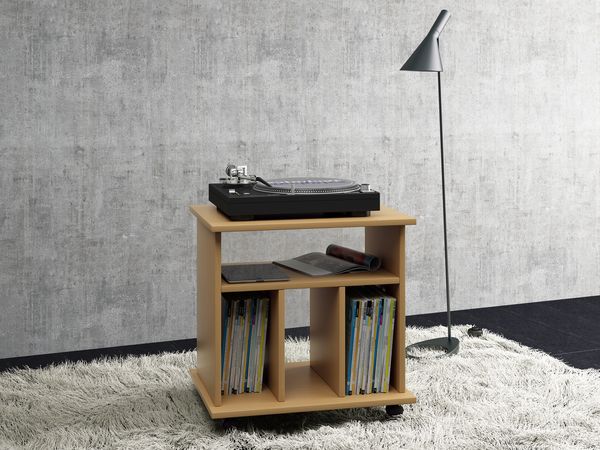 Produktbild: Holz Beistelltisch Couchtisch Rollen Tabina