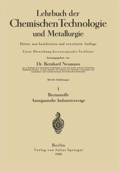 Produktbild: Lehrbuch der Chemischen Technologie und Metallurgie