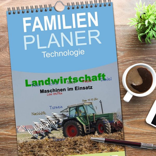 Produktbild: Familienplaner 2026 - Landwirtschaft - Maschinen im Einsatz mit 5 Spalten (Wandkalender, 21 x 45 cm) CALVENDO